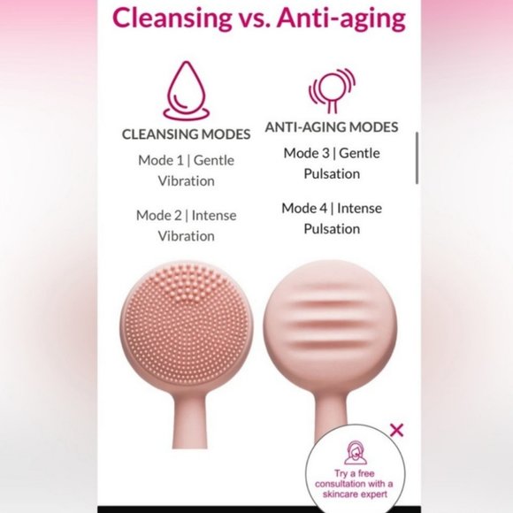 PMD Clean Smart Facial Cleansing Device/Blush-NWT - Picture 3 of 8